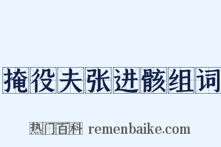 掩役夫张进骸组词是什么意思的图片